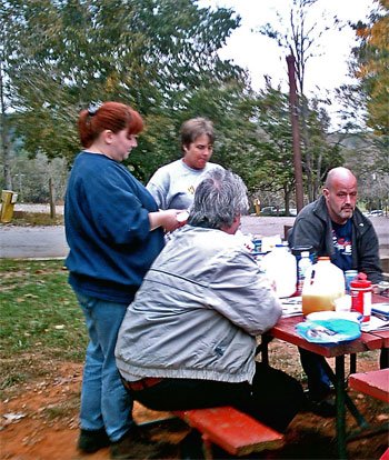 The Table Gang - that beautiful redhead is our wonderful Bel