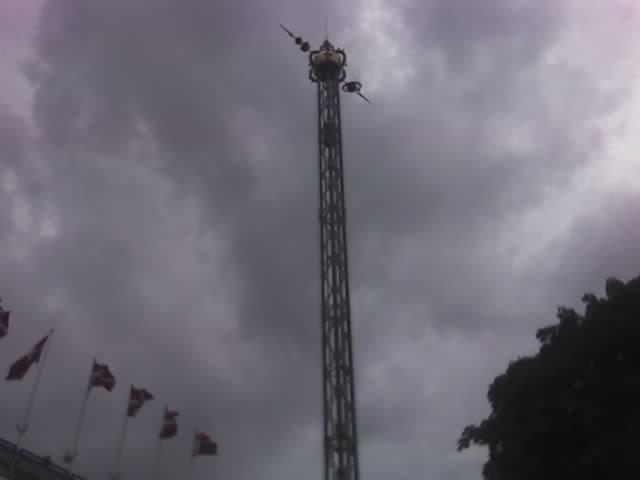 The tallest ride in Tivoli - the magnetic needle