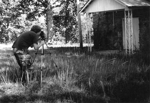 Andrew shooting hundred year old church by our house