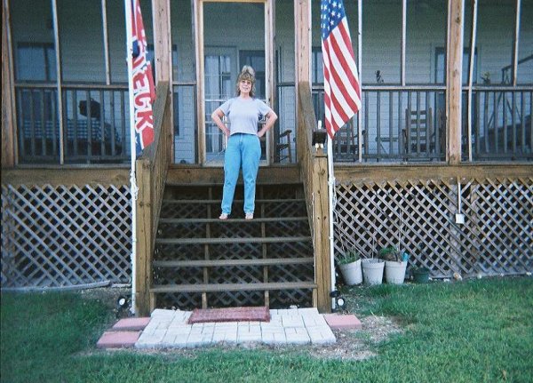 The back porch of newer home... After parents lost home in h