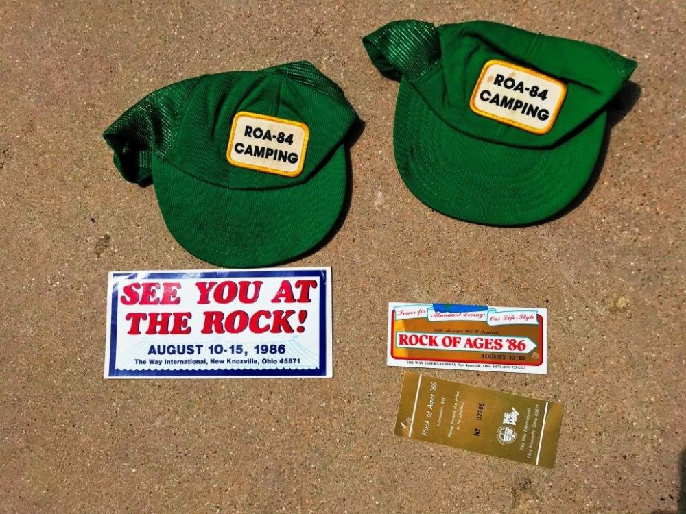 Rock of Ages 84 + 86 caps bumper sticker and tickets_compressed.jpg